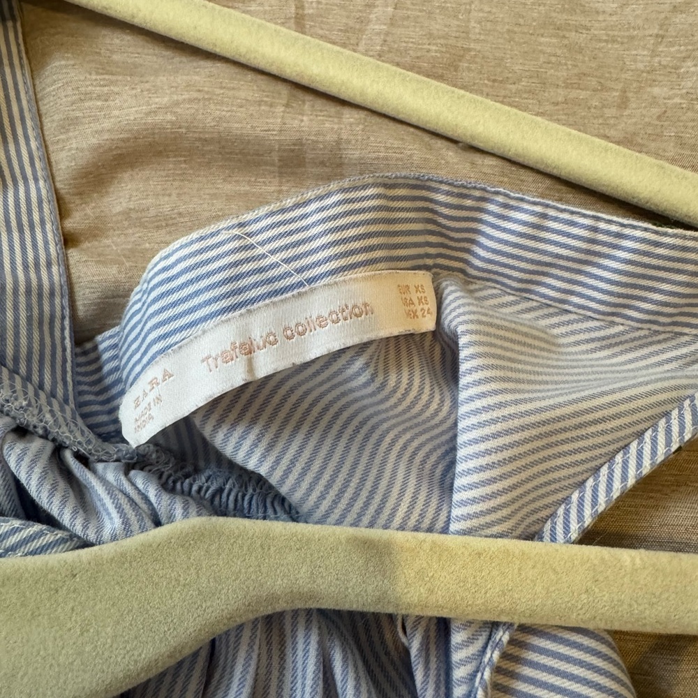 Zara Blue Striped Dress - Picture 3 of 3